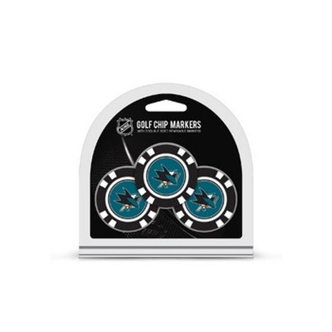 San Jose Sharks Golf Chip with Marker 3 Pack