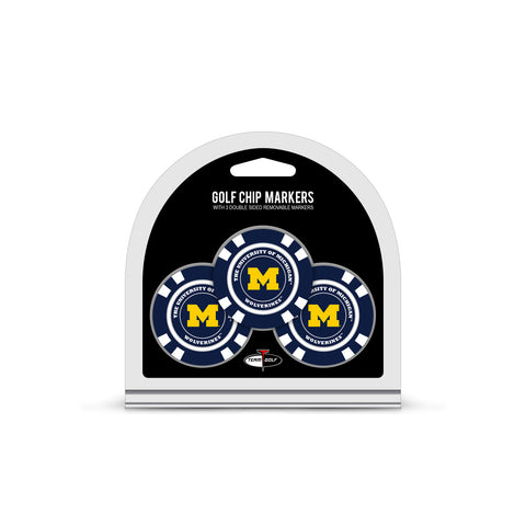 Michigan Wolverines Golf Chip with Marker 3 Pack