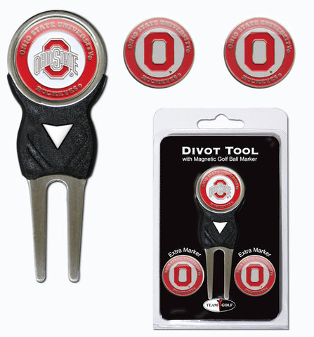 Ohio State Buckeyes Golf Divot Tool with 3 Markers