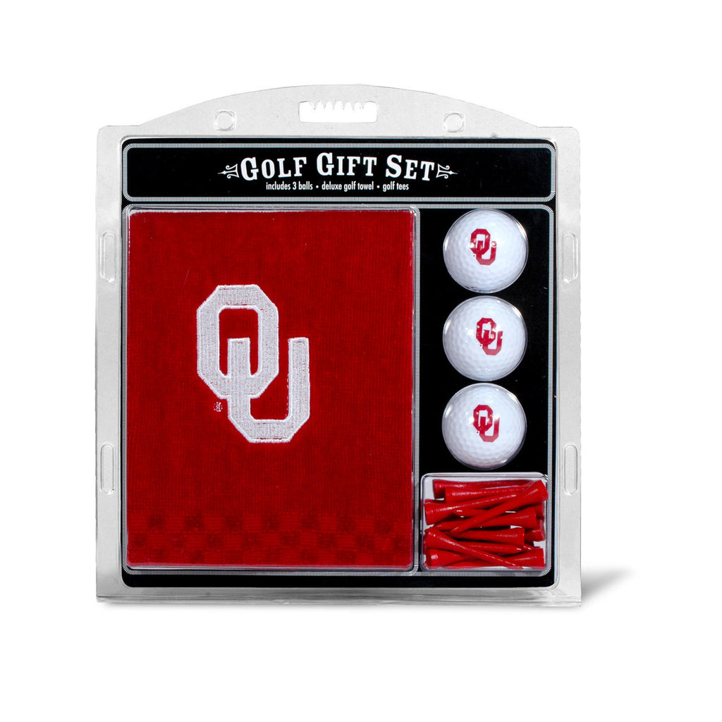 Oklahoma Sooners Golf Gift Set with Embroidered Towel