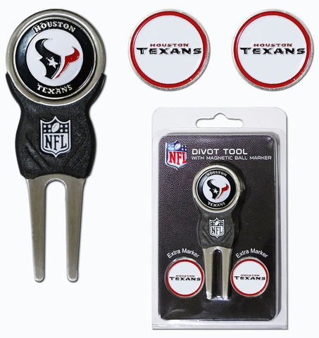 Houston Texans Golf Divot Tool with 3 Markers - Special Order