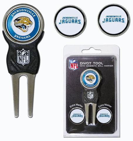 Jacksonville Jaguars Golf Divot Tool with 3 Markers - Special Order