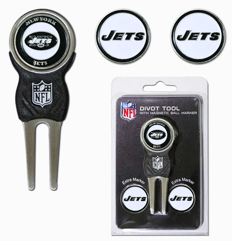New York Jets Golf Divot Tool with 3 Markers - Special Order