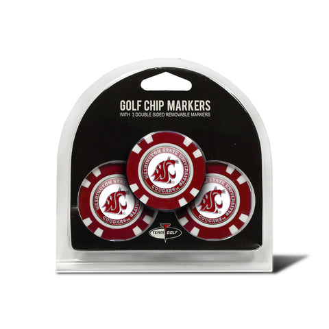 Washington State Cougars Golf Chip with Marker 3 Pack - Special Order