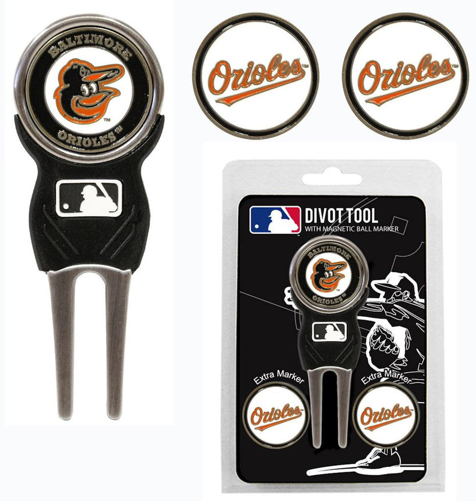 Baltimore Orioles Golf Divot Tool with 3 Markers - Special Order
