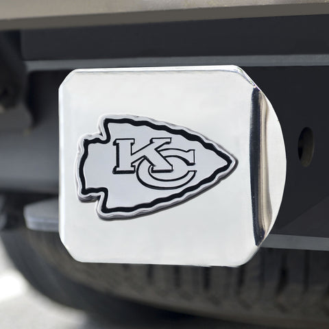 Kansas City Chiefs Hitch Cover Chrome Emblem on Chrome - Special Order