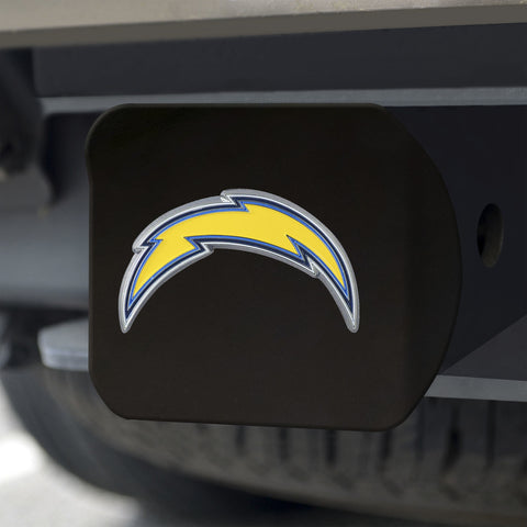 Los Angeles Chargers Hitch Cover Color Emblem on Black