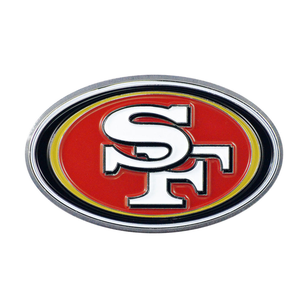 San Francisco 49ers Auto Emblem Premium Metal Chrome Color Special Order