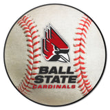 Ball State Cardinals Baseball Rug - 27in. Diameter