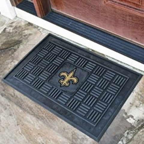 New Orleans Saints Door Mat 19x30 Medallion