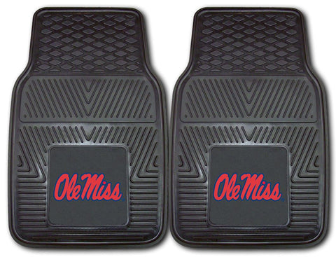 Mississippi Rebels Heavy Duty 2-Piece Vinyl Car Mats - Special Order