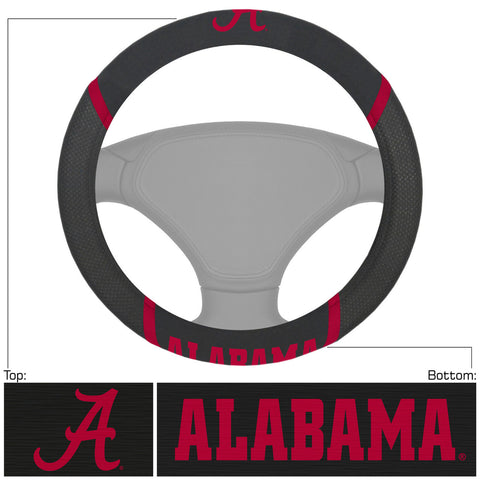 Alabama Crimson Tide Steering Wheel Cover Mesh/Stitched