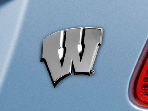 Wisconsin Badgers Auto Emblem Premium Metal Chrome