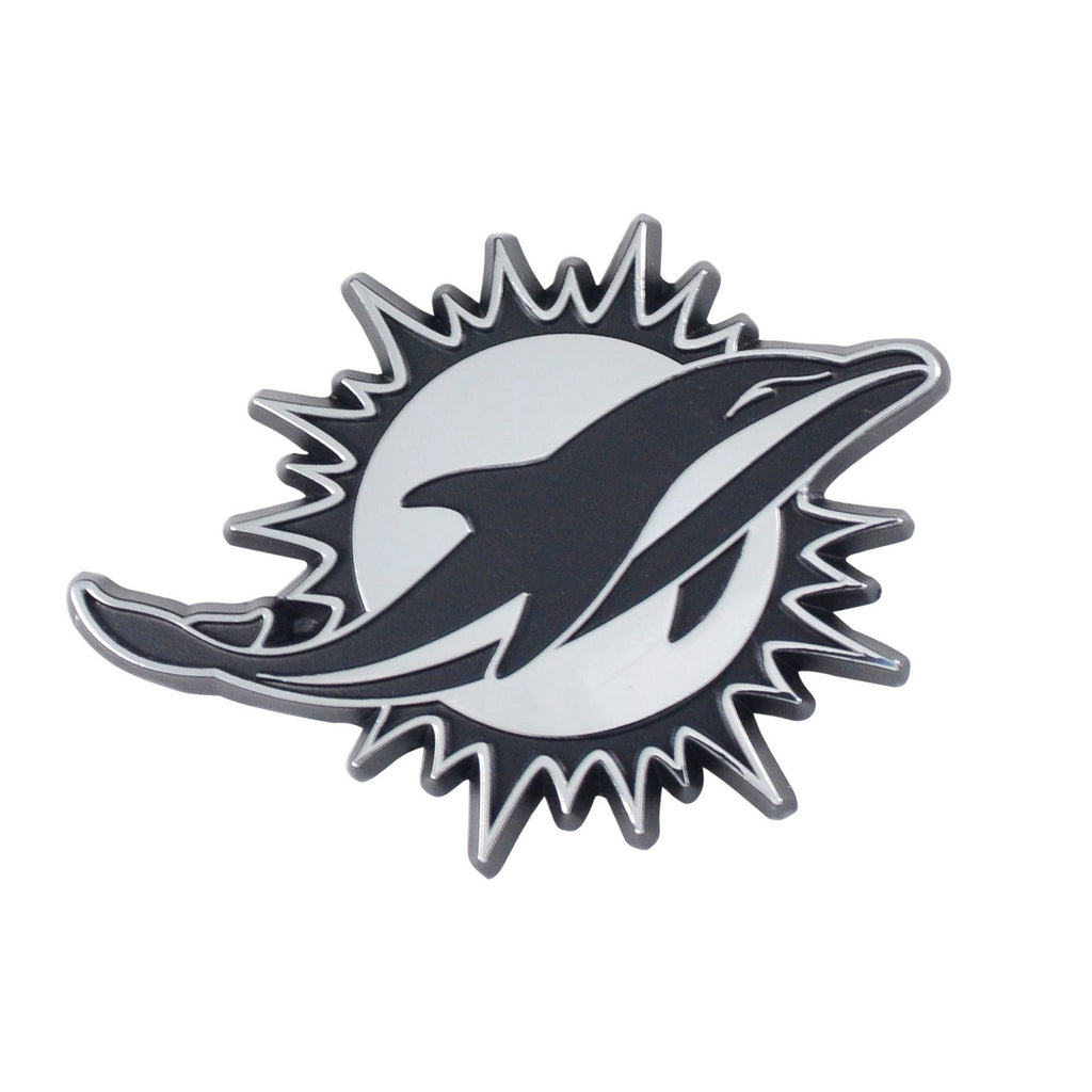 Miami Dolphins Auto Emblem Premium Metal Chrome