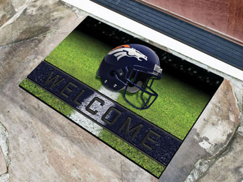 Denver Broncos Door Mat 18x30 Welcome Crumb Rubber - Special Order