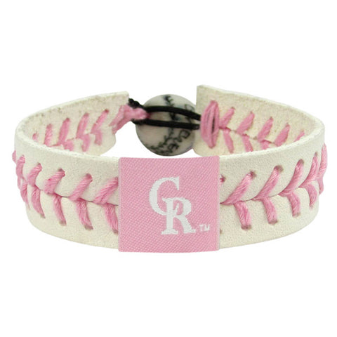 Colorado Rockies Bracelet Pink Baseball CO