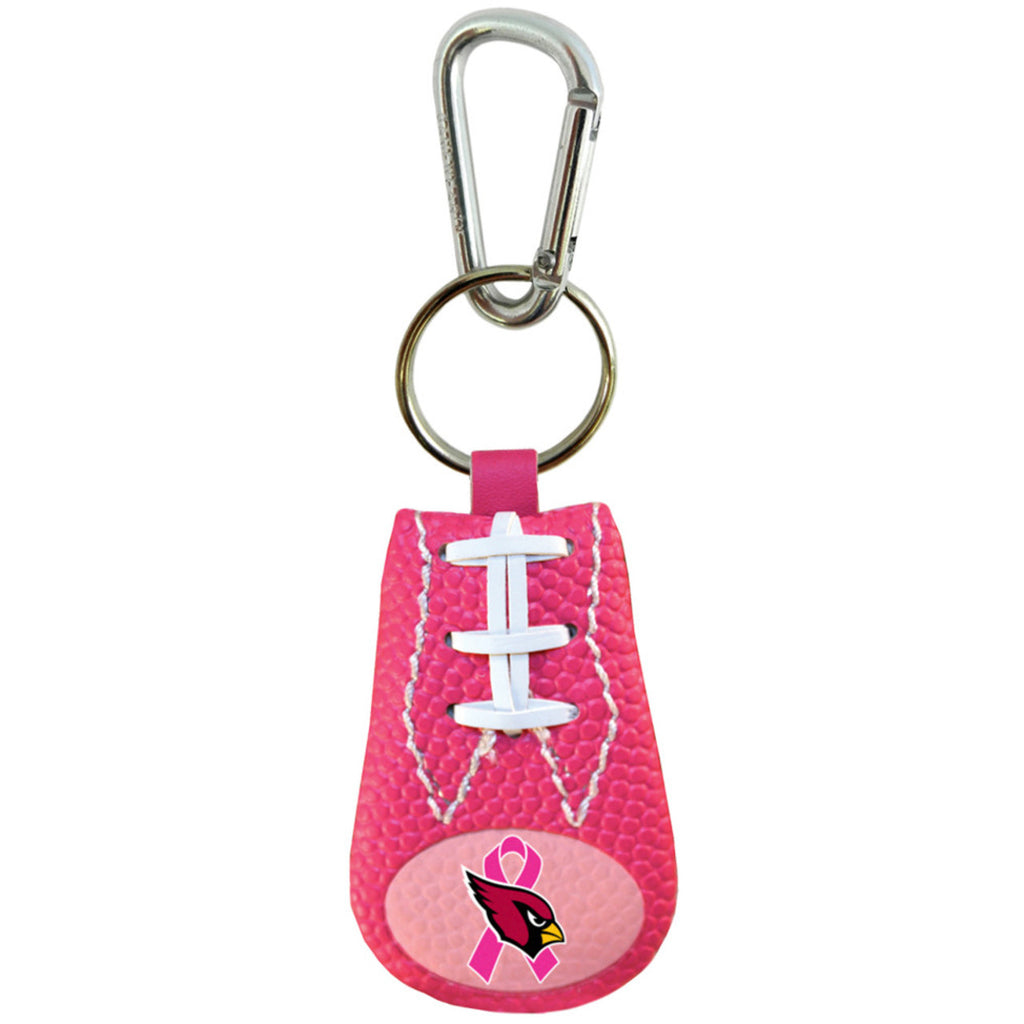Arizona Cardinals Keychain Pink Football Breast Cancer Awareness Ribbon