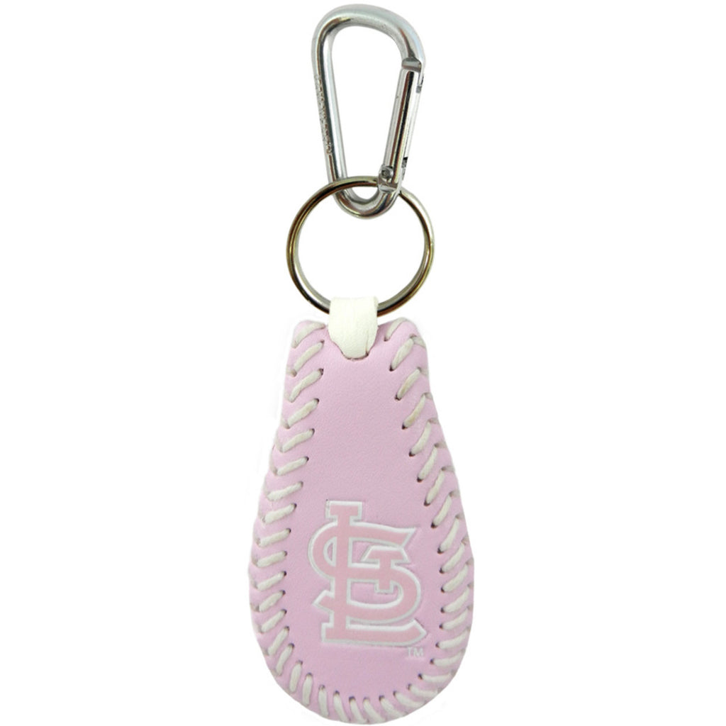 St. Louis Cardinals Keychain Classic Baseball Pink CO