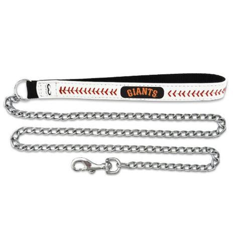 San Francisco Giants Pet Leash Leather Chain Baseball Size Medium CO