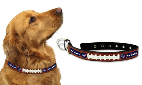 Houston Texans Pet Collar Leather Size Medium CO