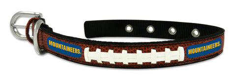 West Virginia Mountaineers Pet Collar Classic Football Leather Size Small CO
