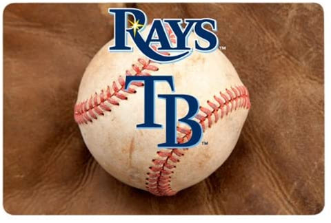 Tampa Bay Rays Pet Bowl Mat Classic Baseball Size Large