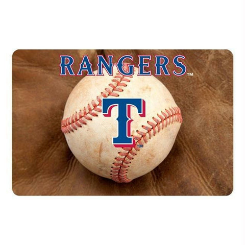 Texas Rangers Pet Bowl Mat Classic Baseball Size Large