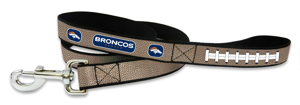 Denver Broncos Pet Leash Reflective Football Size Large