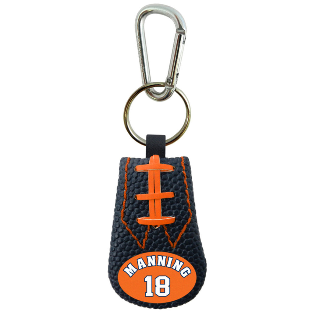 Denver Broncos Keychain Team Color Football Peyton Manning Design CO