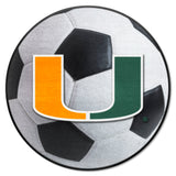 Miami Hurricanes Soccer Ball Rug - 27in. Diameter
