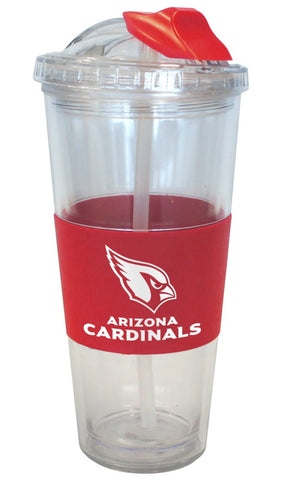 Arizona Cardinals Tumbler No Spill Straw Style