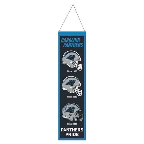 Carolina Panthers Banner Wool 8x32 Heritage Evolution Design