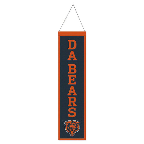 Chicago Bears Banner Wool 8x32 Heritage Slogan Design - Special Order