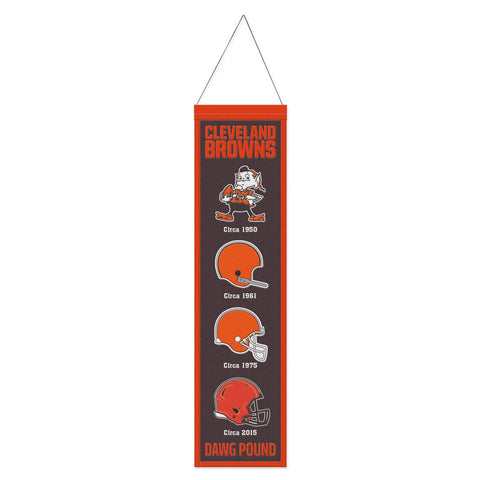 Cleveland Browns Banner Wool 8x32 Heritage Evolution Design