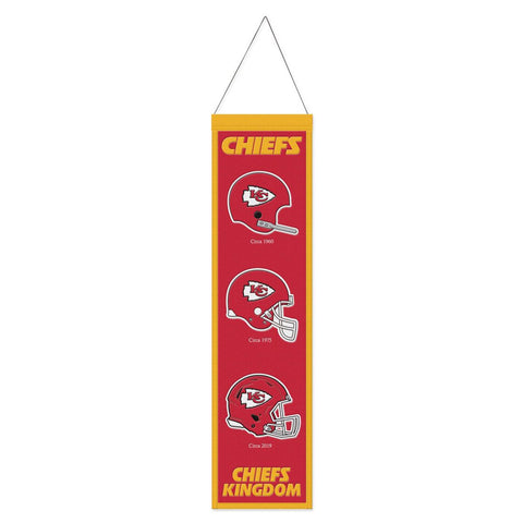 Kansas City Chiefs Banner Wool 8x32 Heritage Evolution Design