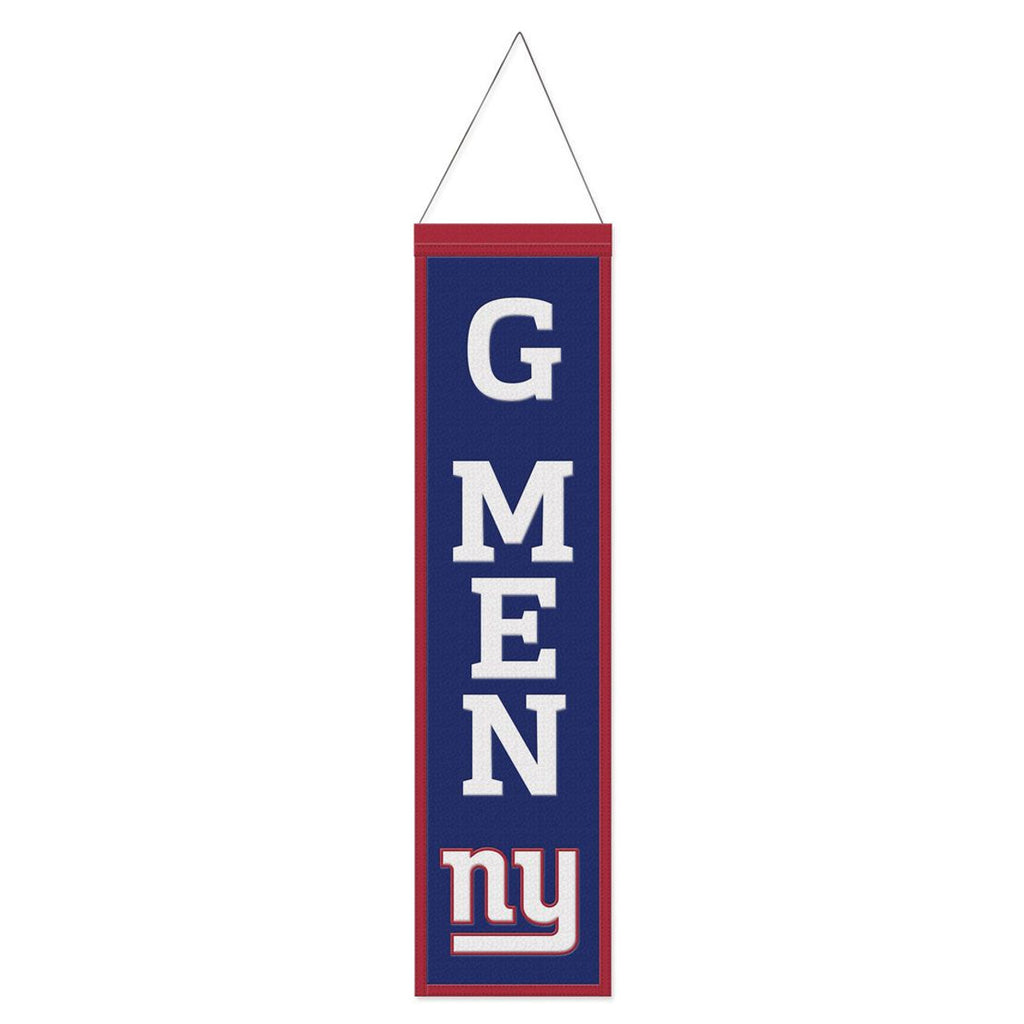 New York Giants Banner Wool 8x32 Heritage Slogan Design - Special Order