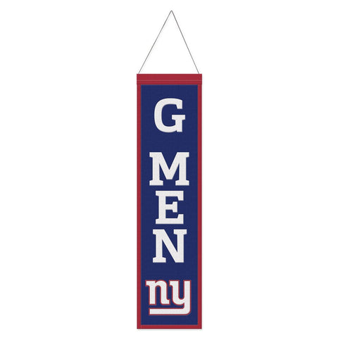 New York Giants Banner Wool 8x32 Heritage Slogan Design - Special Order