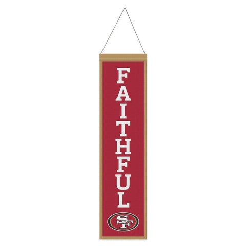 San Francisco 49ers Banner Wool 8x32 Heritage Slogan Design - Special Order