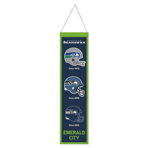 Seattle Seahawks Banner Wool 8x32 Heritage Evolution Design