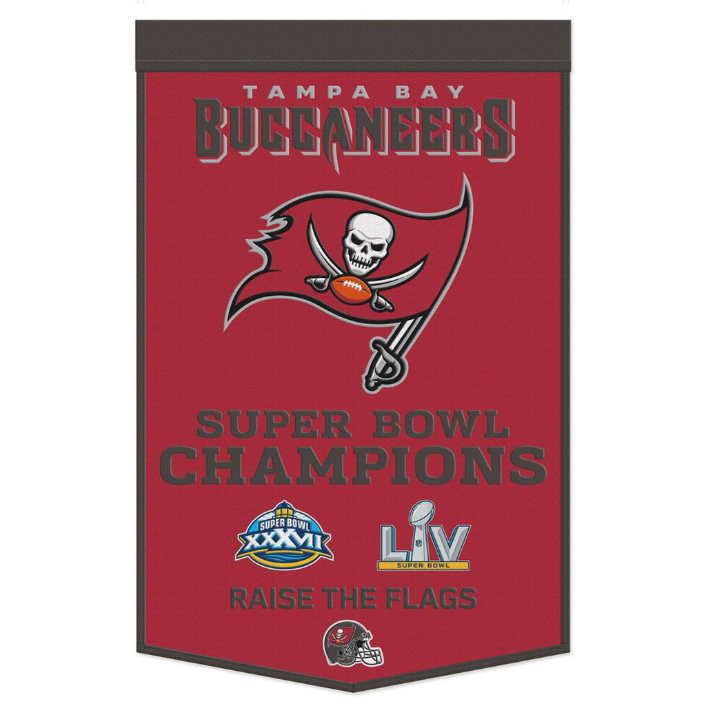 Tampa Bay Buccaneers Banner Wool 24x38 Dynasty Champ Design