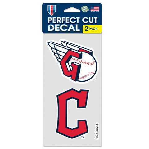 Cleveland Guardians Decal 4x4 Perfect Cut Set of 2