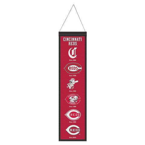 Cincinnati Reds Banner Wool 8x32 Heritage Evolution Design