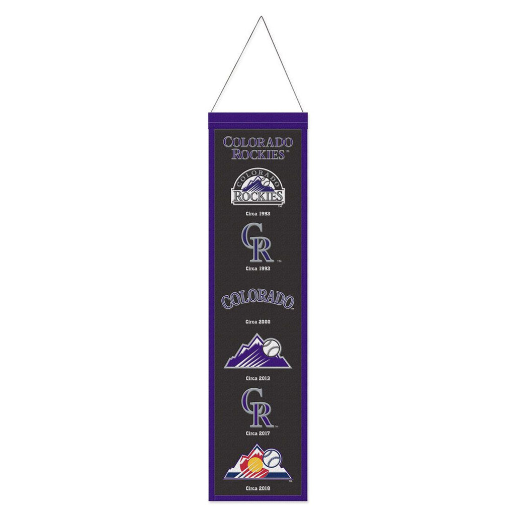 Colorado Rockies Banner Wool 8x32 Heritage Evolution Design - Special Order
