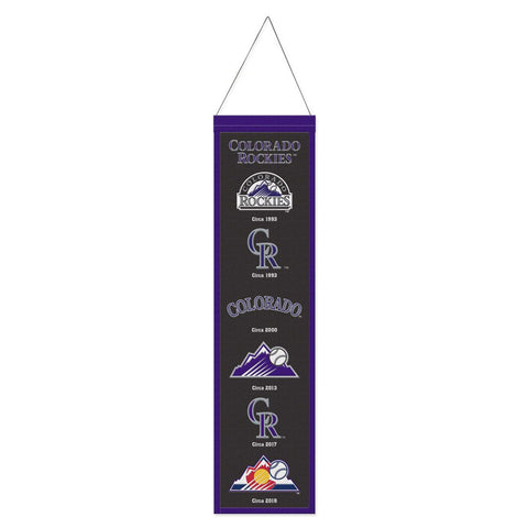 Colorado Rockies Banner Wool 8x32 Heritage Evolution Design - Special Order