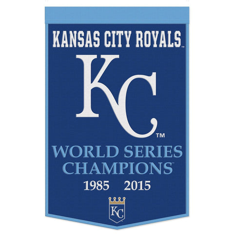 Kansas City Royals Banner Wool 24x38 Dynasty Champ Design
