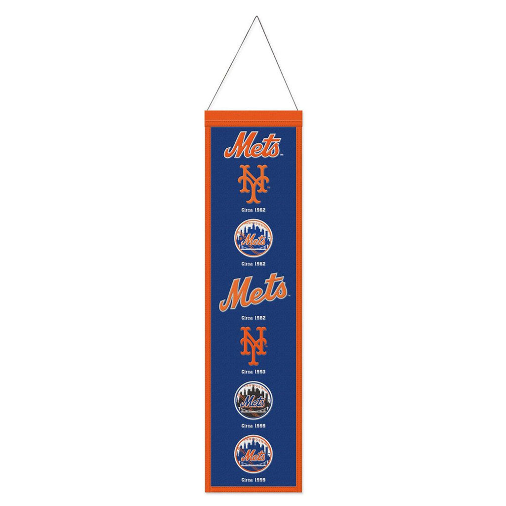 New York Mets Banner Wool 8x32 Heritage Evolution Design - Special Order