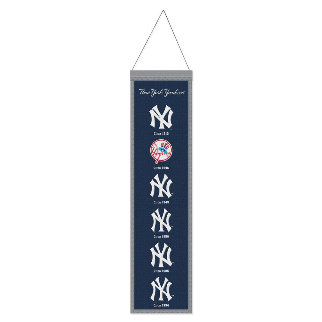New York Yankees Banner Wool 8x32 Heritage Evolution Design - Special Order
