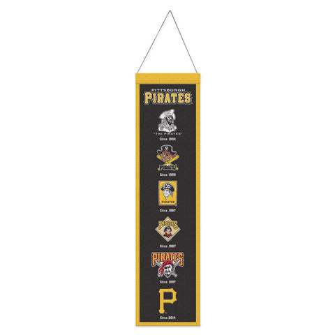 Pittsburgh Pirates Banner Wool 8x32 Heritage Evolution Design - Special Order