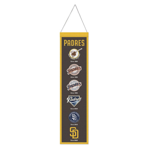 San Diego Padres Banner Wool 8x32 Heritage Evolution Design