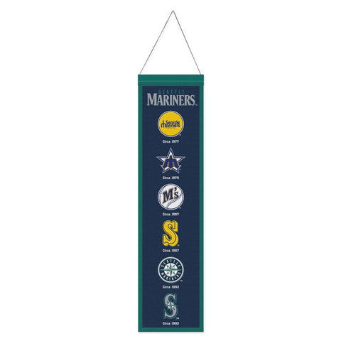 Seattle Mariners Banner Wool 8x32 Heritage Evolution Design - Special Order